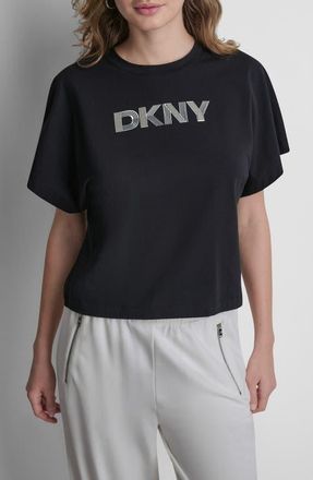 DKNY Art Deco Logo Graphic T-Shirt in Black at Nordstrom, Size X-Small