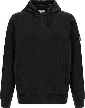 Stone Island Black Regular Solid Hoodie