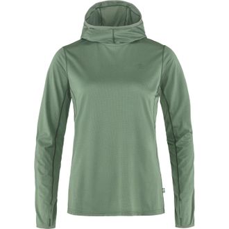 Fj&auml;llr&auml;ven Womens Abisko Sun Hoodie Green XS