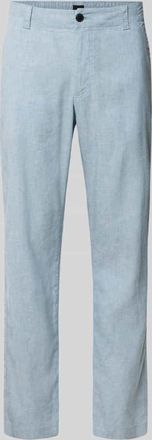 Boss Orange by Hugo Boss BOSS Orange Regular Fit Leinenhose aus Leinen-Mix Modell Sanderson-L-3 in Hellblau, Gr&ouml;&szlig;e 30/32