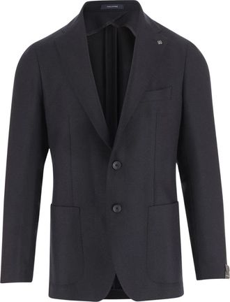 Tagliatore Enkelrijige wollen jas - Heren - Blazers - Blauw - M - Wol - Jassen