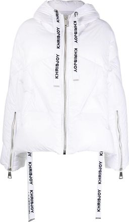 Khrisjoy Khris Iconic quilted hooded jacket - women - Polyamide/Duck Feathers/Polyamide/Polyester - 00 - White