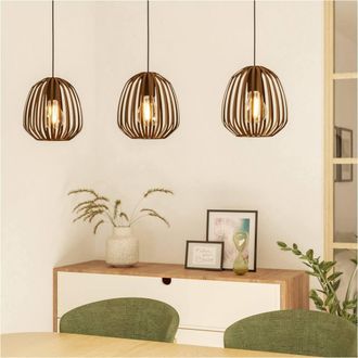 Loops Stylish Modern Bronze Triple Pendant Ceiling Light for Indoor Spaces in Brown