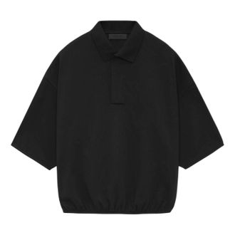 Fear of God SS24 3/4 Sleeve Polo Shirt Black 192SU244400F