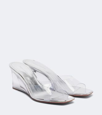 Amina Muaddi Lupita wedge mules