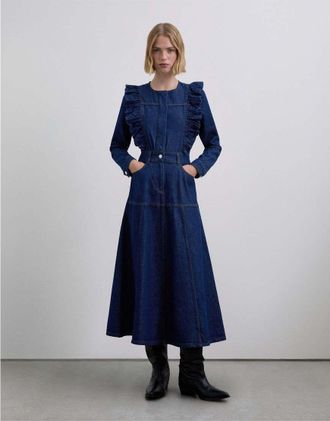 Scalpers Vestito di jeans color indaco-Blu