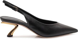 Ferragamo Black Slingback Pumps