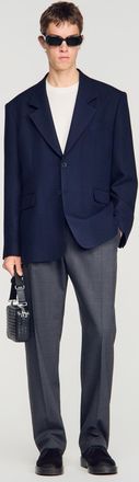 Sandro Oversized virgin wool jacket