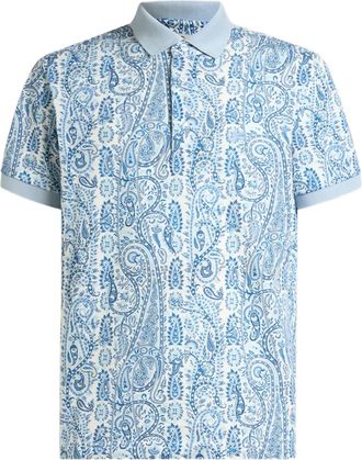 Etro Polo con stampa paisley - Blu