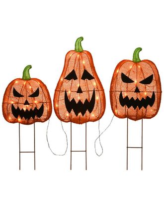 National Tree Company 26In Pre-Lit Jack-O-Lantern Garden Stakes