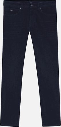 HUGO BOSS Mens H-Delaware Slim Fit Cashmere Touch Indigo Blue Jeans - Black