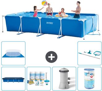 Intex Piscina Con Estructura Rectangular - 450x220x84 Cm - 7-piezas S30250