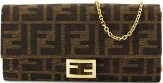 Fendi Continental FF-monogram cross body bag - Brown