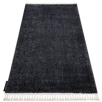 RugsX Rugsx - Alfombra Berber 9000 Gris Franjas Bereber Marroqu&iacute; Shaggy Grey 120x170 Cm