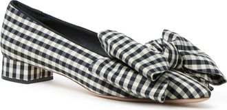 Loeffler Randall Noa Bow Flat in Black/White Gingham at Nordstrom Rack, Size 11.5