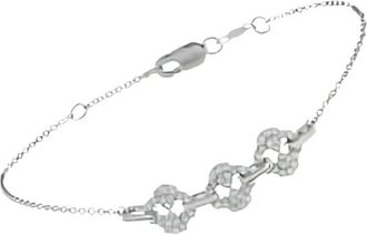 Luxury Bazaar 14kt witgouden armband met diamant - Zilver