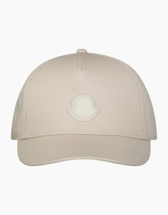 Moncler Mens Moncler Logo Patch Cap Beige - Cream - Size: ONE size