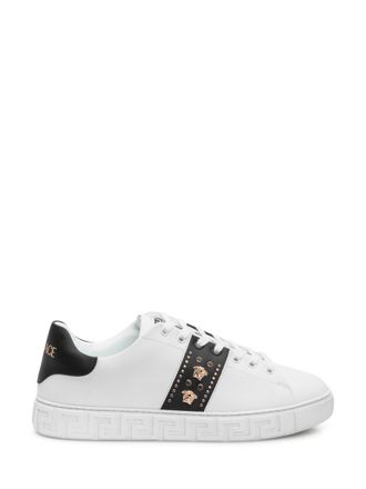 Versace Black Studded Greca Sneakers