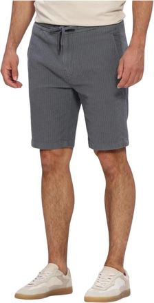 Cast Iron Korte Broeken, Heren, Grijs, S, Linnen, Chino Shorts Structure