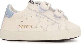 Golden Goose Scarpe da ginnastica Golden Goose Baby School Set Tomaia in nappa con strisce e tallone in pelle a stella Bianco/Blu acceso