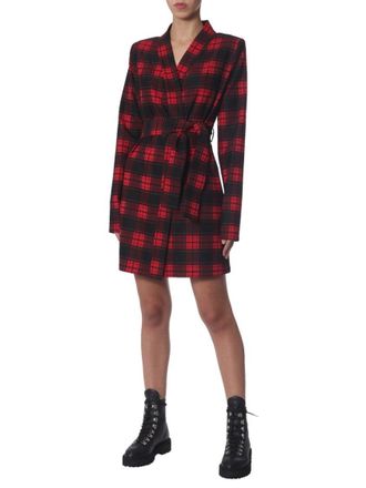 Unravel Wrap-Style Mini Dress With V-Neckline