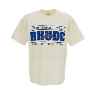 Rhude T-Shirts - male - Rhude - T-Shirts - Beige - L - Tops