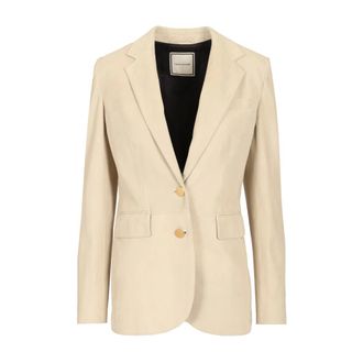 Tagliatore Sophie Suede Blazer - female - Tagliatore - Blazers - Beige - M - Jackets