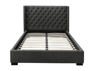 VENTE-UNIQUE.COM Base de cama tela gris