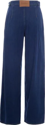 Max Mara Womens Jeans Valvola Medium Blue Clean Cotton