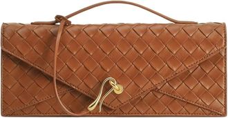 JW PEI Celeste Gevlochten Tas - Dames - Handtassen - Bruin - ONE Size - Leer - Tassen