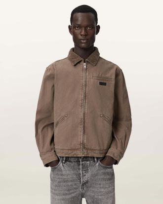 AllSaints Korey Relaxed Fit Canvas Jacket