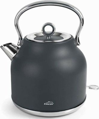 Lacor Hervidor De Agua Retro Lacor, Tecnolog&iacute;a Strix, Acabado En Gris Mate - 1,7 Litros