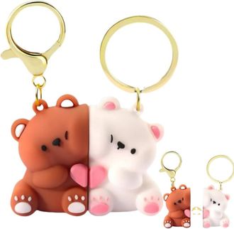 Generic Magnetic Love Bear for Womens Handbag Decoration Keychain,Couple Keychain, Matching Keychains Valentines Day Cute Couple Gifts for Girlfriend Boyfrien