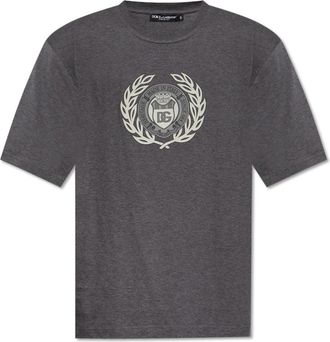 Dolce & Gabbana Bedrukt T-shirt - Heren - T-shirts - Grijs - S - Tops