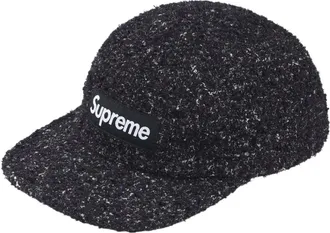 SUPREME SS26 Boucl&eacute; Camp Cap Black SUP-SS26-1016-BLK