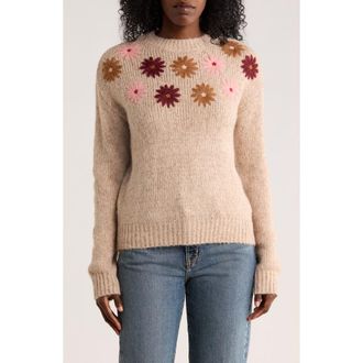 Daniel Rainn Embroidered Sweater in R041 Oatmeal at Nordstrom Rack, Size X-Small