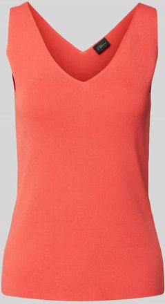 s.Oliver Black Label Slim Fit Top aus feinem Viskose-Mix in Koralle, Gr&ouml;&szlig;e 44