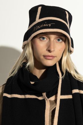 Moschino Hat With Logo, Unisex, Black