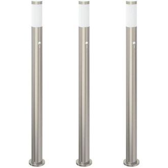vidaXL Bollard Lights with Sensor 3pcs 110 cm Stainless Steel IP44 vidaXL