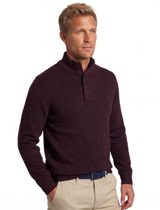 State of Art State of art bordeaux trui half zip wijde fit
