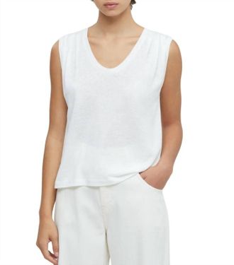 Closed Tencel And Linen Tank Top In White