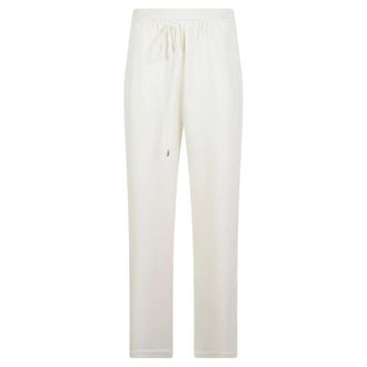 Max Mara Rechte broek - Dames - Broeken - Wit - Maat: L Leer