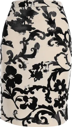 Moschino Voordelige en chique Moschino kokerrok tot de knie in veelkleurig polyester