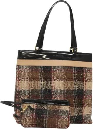 Burberry Pre-owned Wool handbags - Dames - Vintage Shopper - Beige - ONE Size - Wol - Vintage