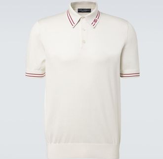 Dolce & Gabbana DG silk polo shirt