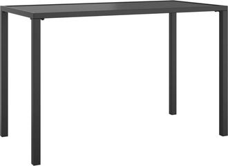 vidaXL Mesa De Comedor Para Jard&iacute;n Acero Gris Antracita 110x54x70 Cm Vidaxl