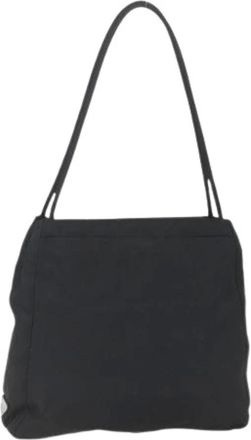 Prada Pre-owned Shoulder Bags, female, Black, Size: ONE SIZE Pre-owned Nylon Shoulder Bag