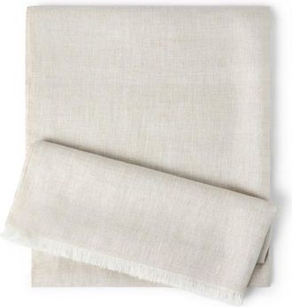 Brunello Cucinelli Sparkling linen scarf in Beige at Nordstrom