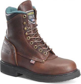 Carolina Mens 8 Steel Toe Made In Usa Work Boot In Brown