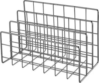 OEM Estante Met&aacute;lico Para Papel Con 3 Compartimentos El Soporte Met&aacute;lico Para Libros Permite Guardar Documentos, Peri&oacute;dicos Y Libros (negro Brillante)